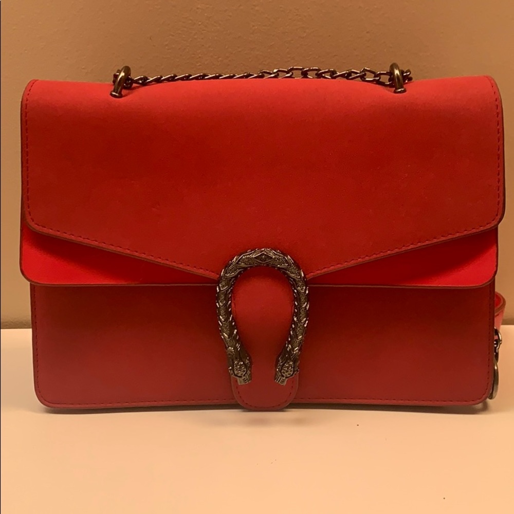 Red handbag